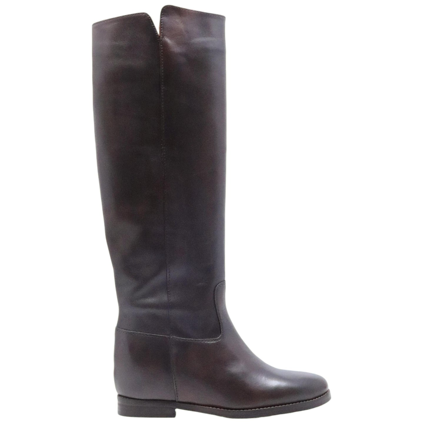 The Seller IV142 stivale donna in pelle marrone con zeppa interna 