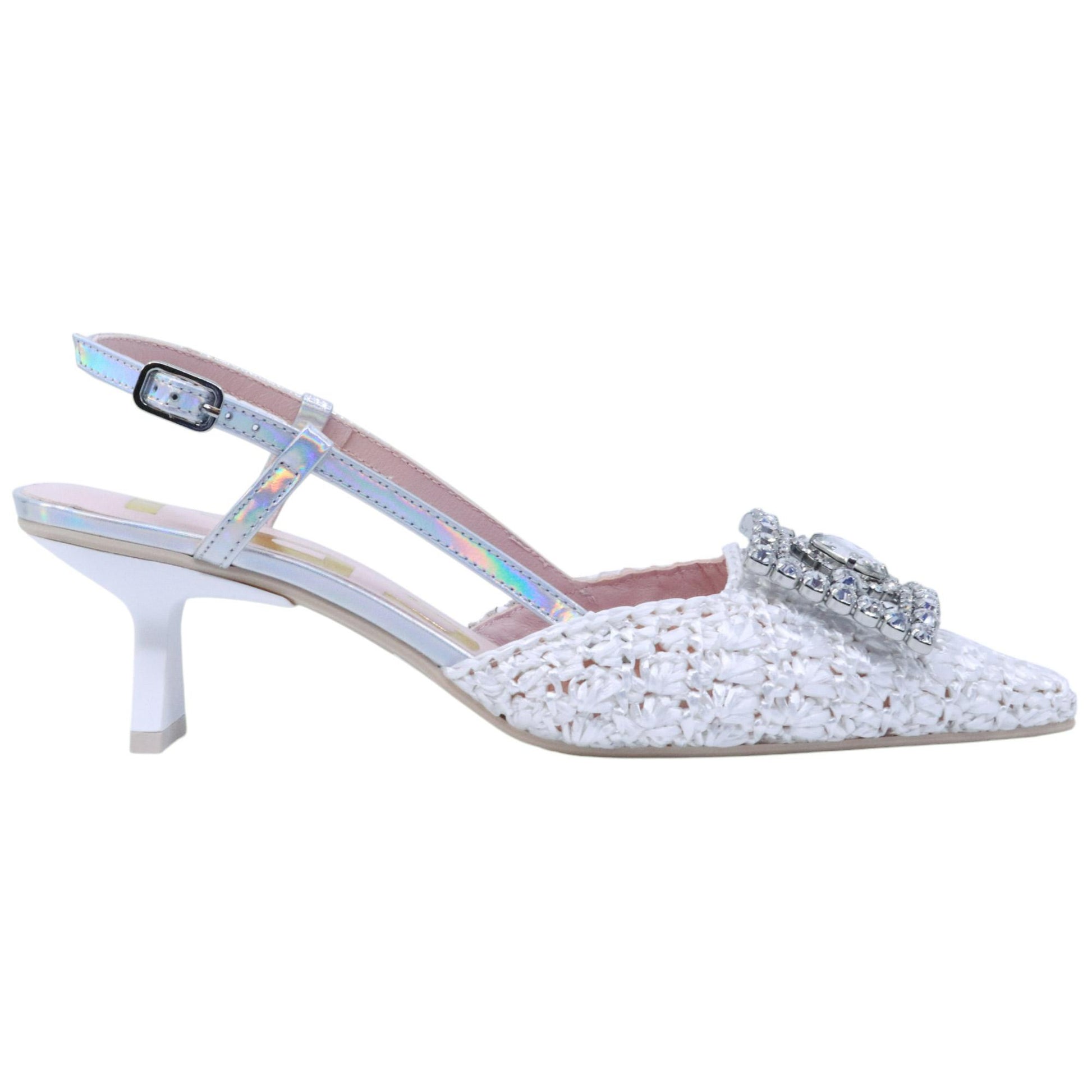 Ras 8045 slingback donna in corda bianca 