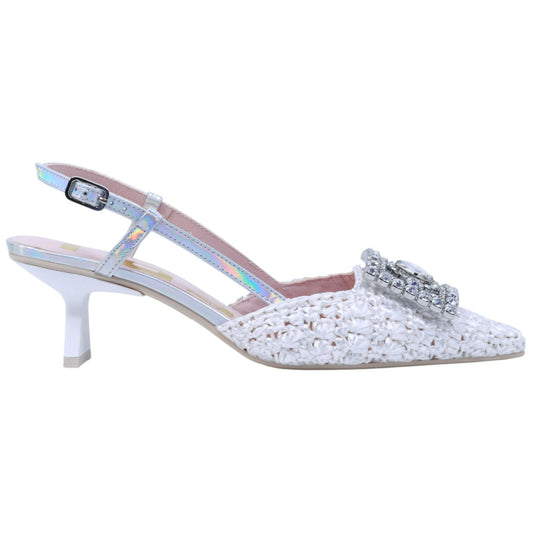 Ras 8045 slingback donna in corda bianca 