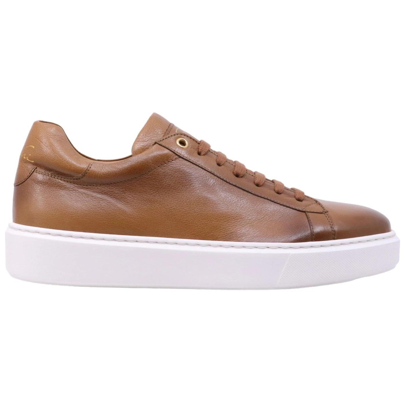 Sneaker uomo Corvari 2325 in pelle cognac 