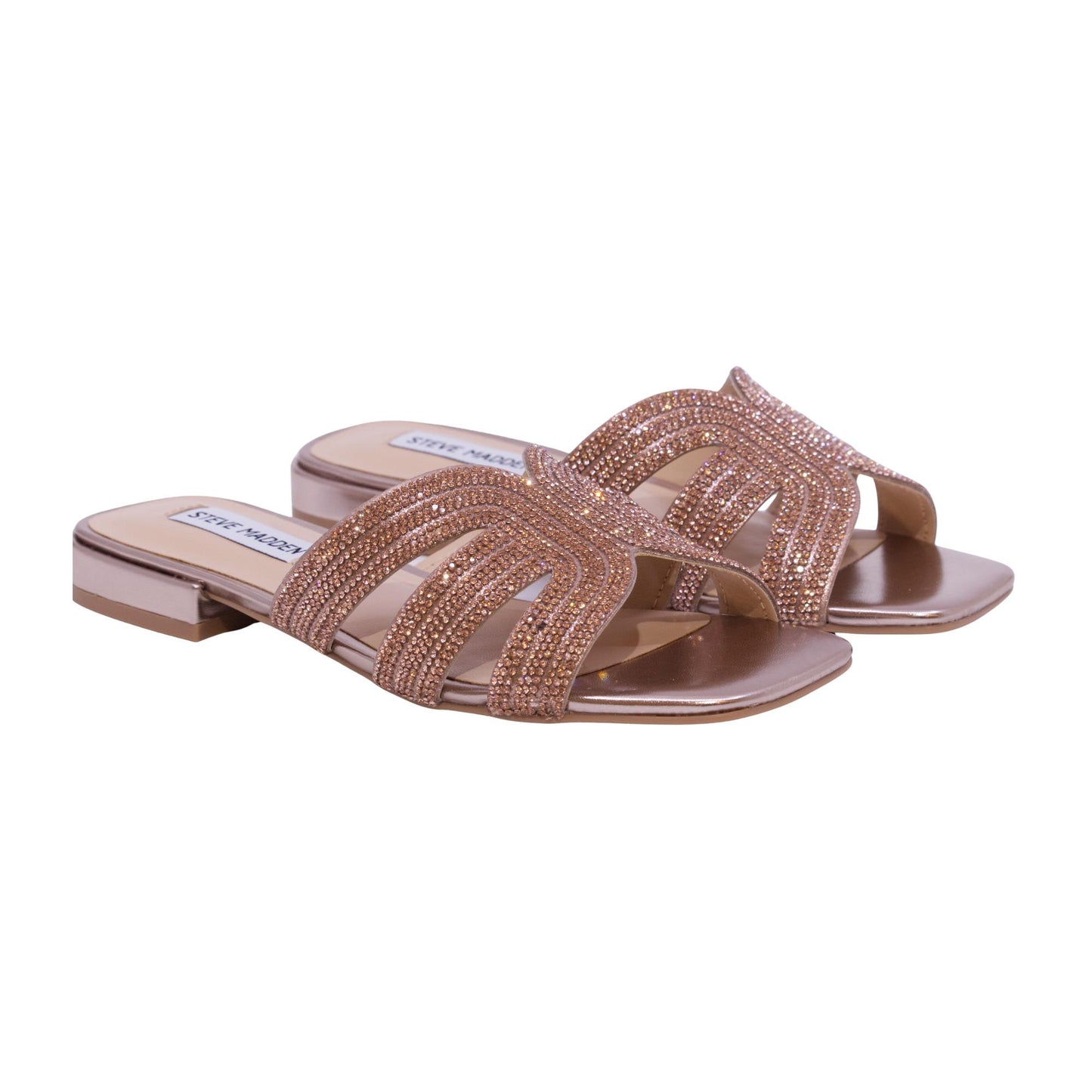 Steve Madden Sequel sandalo donna color rose gold con strass 