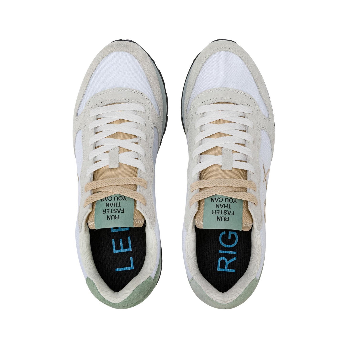 Sun68 Tom Multicolor Z36106-01 sneaker uomo bianca in nylon e camoscio 