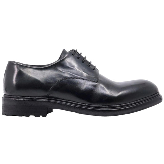 Crispiniano 6084 scarpa derby da uomo in pelle nera 