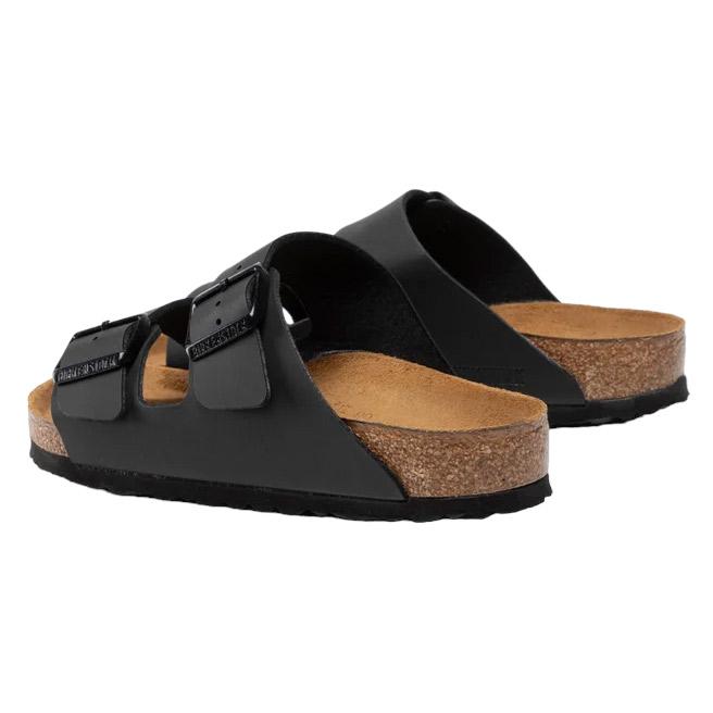 Birkenstock Arizona Birko-Flor sandalo doppia fibbia nero calzata Regular 