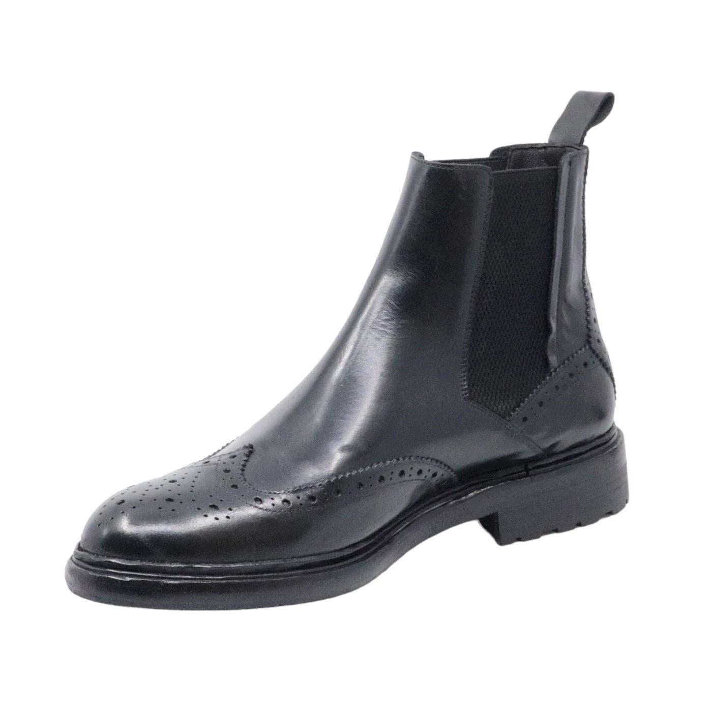 Chelsea Boot uomo Crispiniano 483 in pelle nera 
