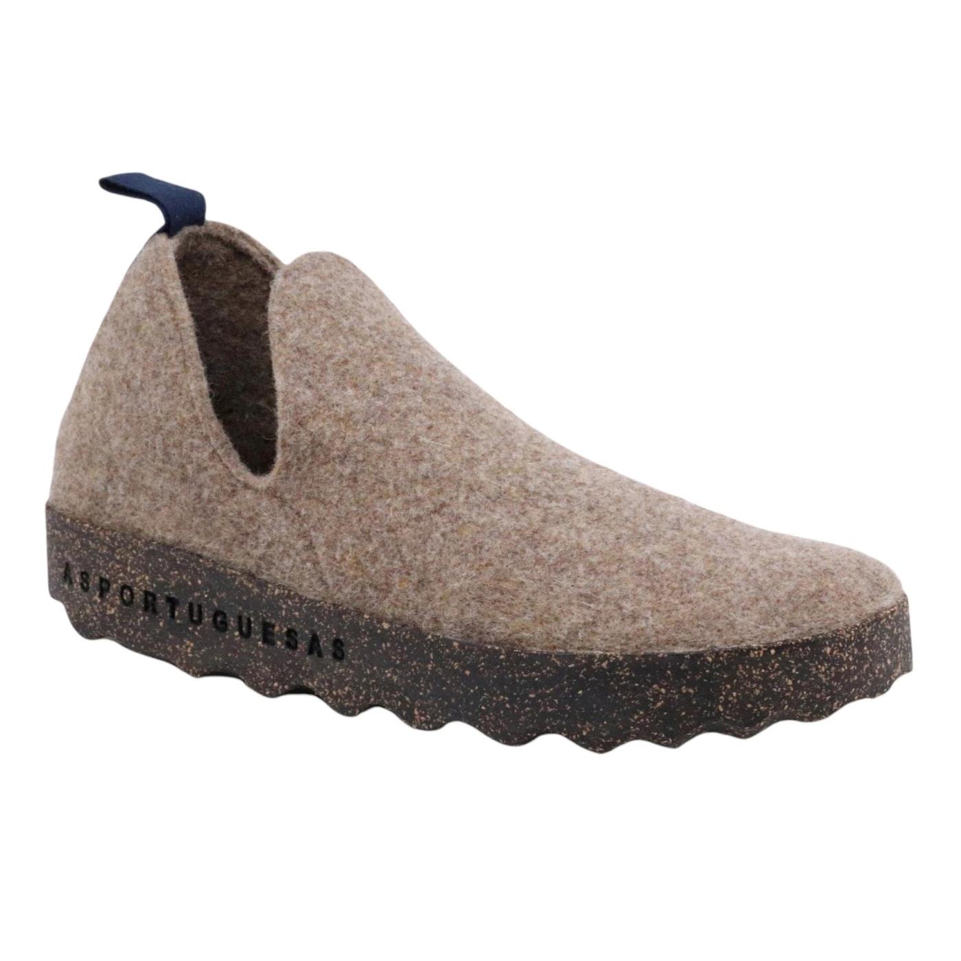 Asportuguesas City scarpa in lana naturale taupe 