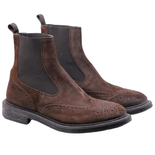 Chelsea boot Moma 65302C SA da uomo in camoscio marrone 