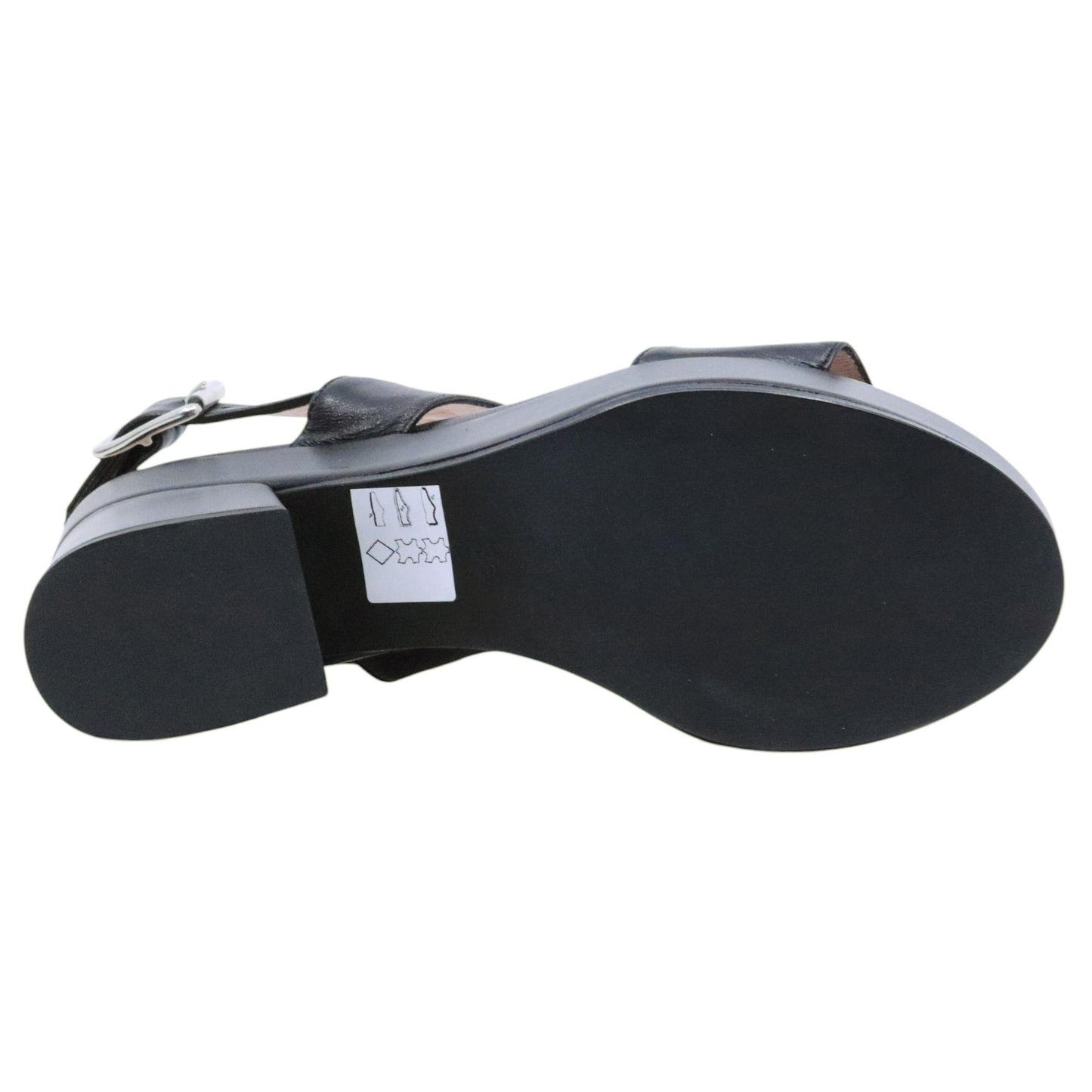 Sandalo donna Anna F 3685 in nappa nera 