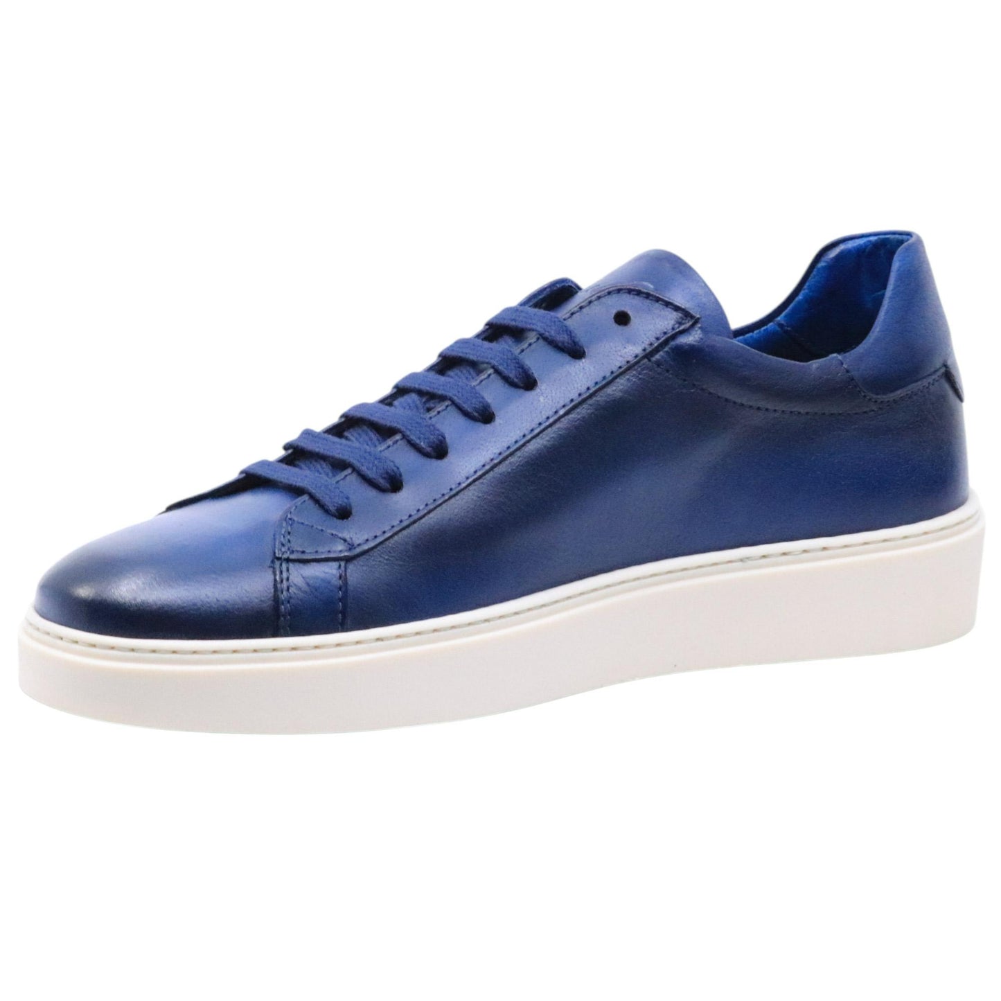 Sneaker uomo Corvari 2327 in pelle blu notte 
