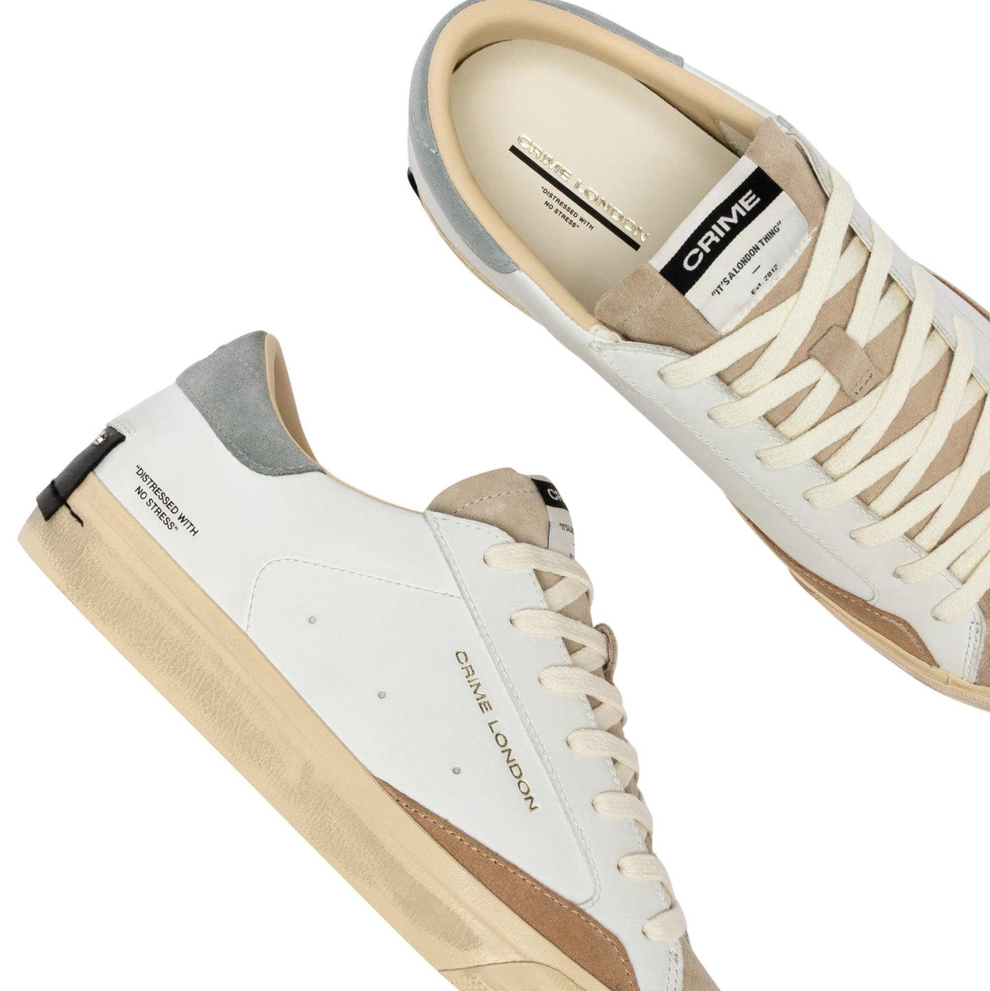 Crime London Distressed 2.0 Stone Grey 19050 sneaker uomo 