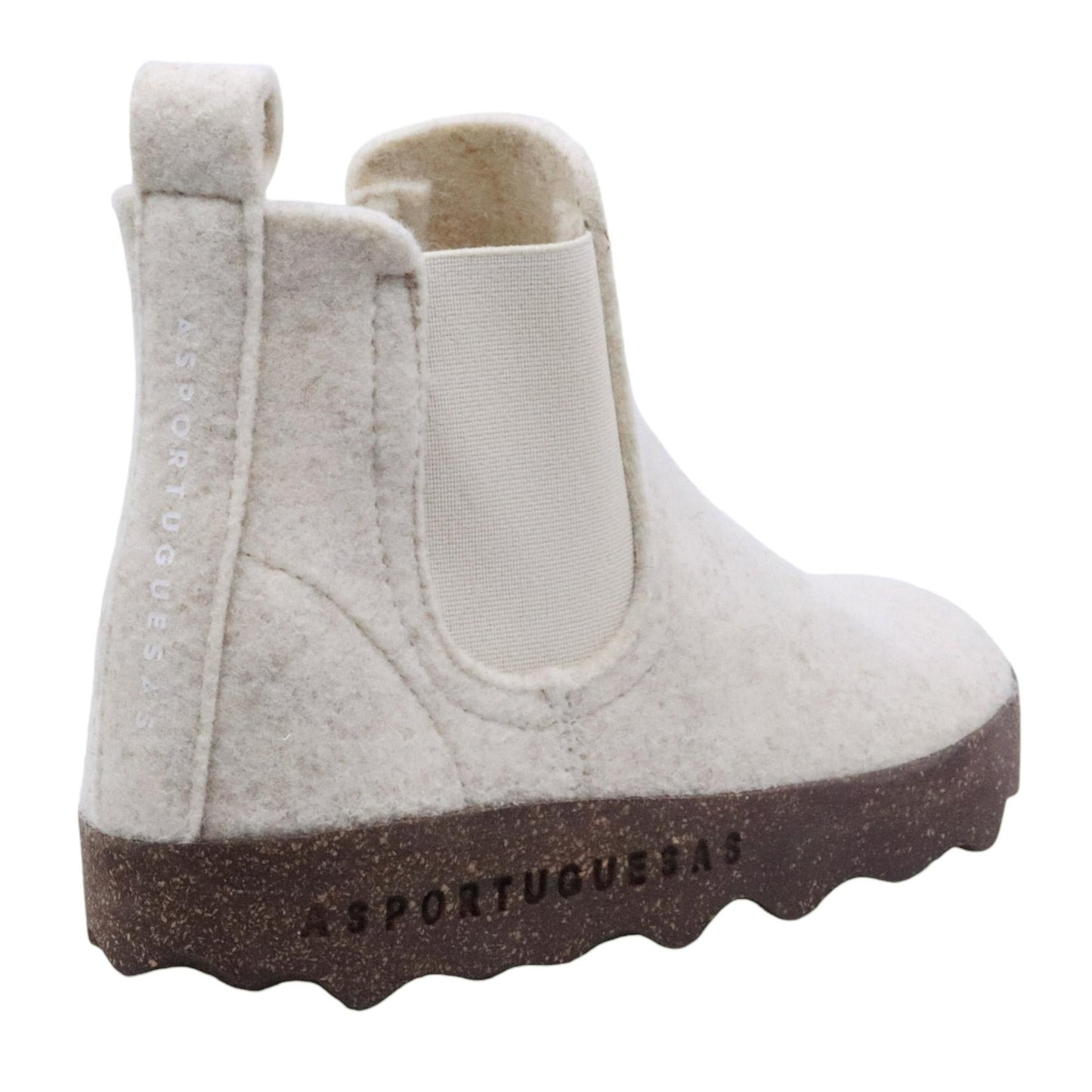 Chelsea Boot donna Asportuguesas Caia lana bianca 