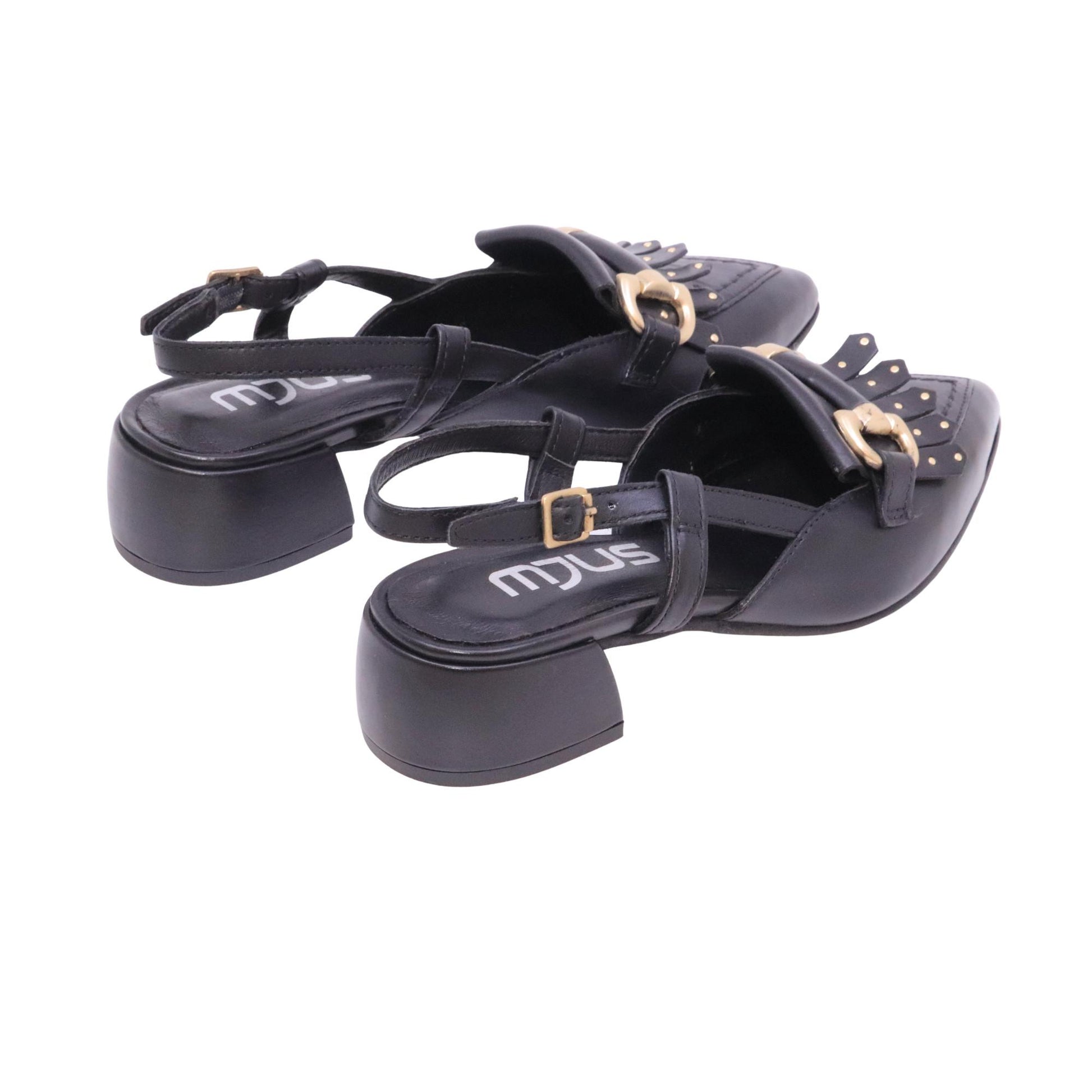 Mjus slingback donna NORI L72105 in pelle nera 