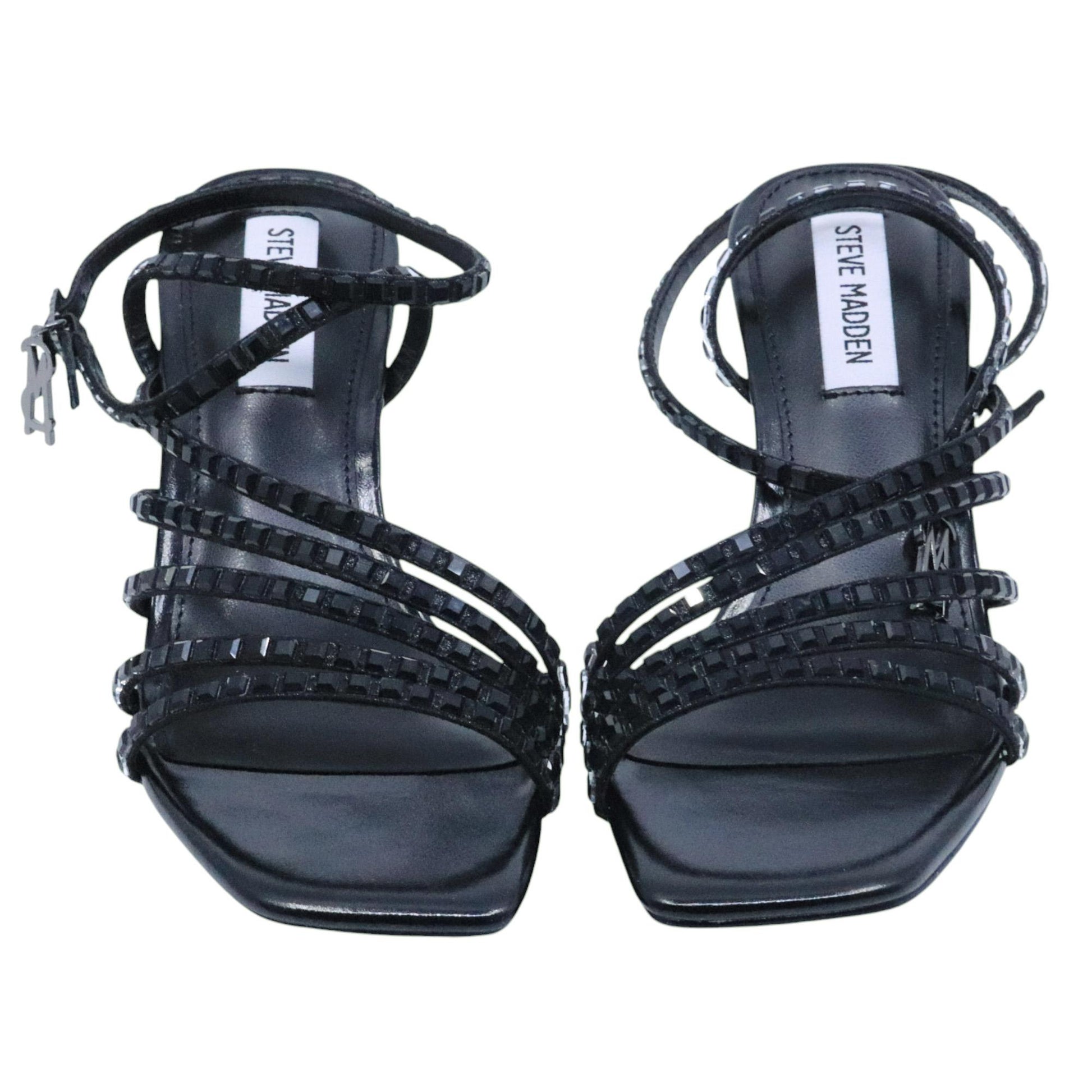 Sandalo con tacco Steve Madden Alarah in strass neri 