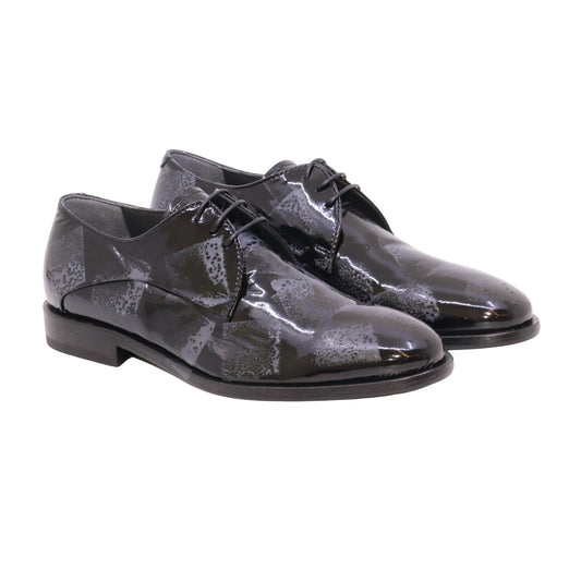 Moma 25601 Piso Franck Piuma nero stringata uomo in pelle lucida 