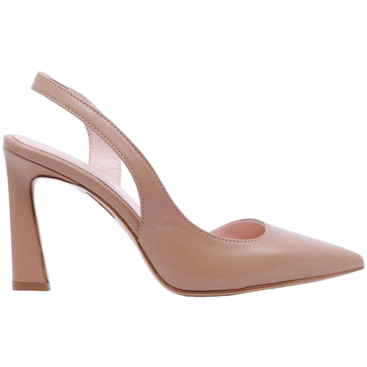 Slingback donna Anna F in elegante pelle di colore beige 