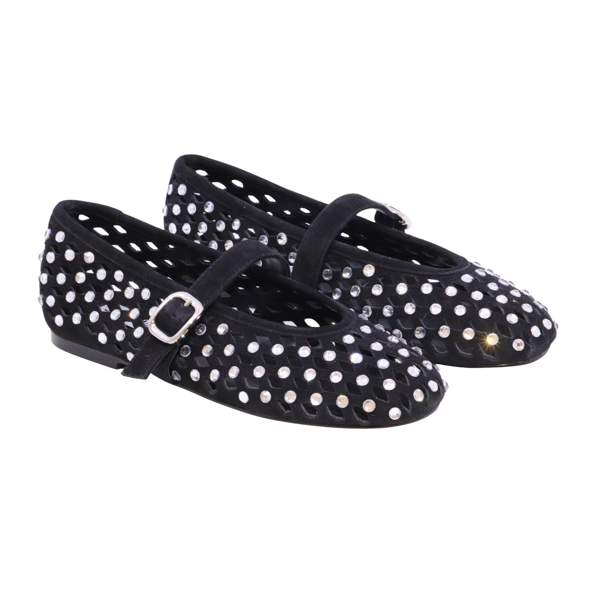 Steve Madden Rerun ballerina donna in suede nero 