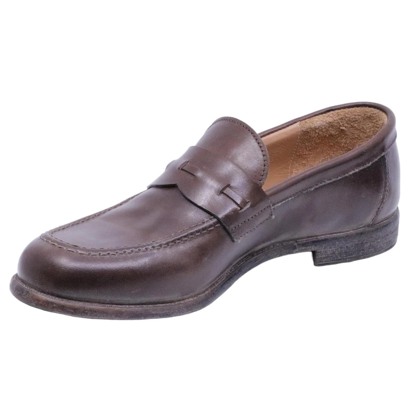 Mocassino uomo Moma 16402E in pelle marrone ebano 