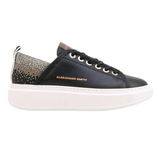 Sneaker donna Alexander Smith Wembley in pelle nera 