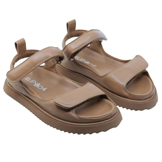 Sandalo donna Elena Iachi T99 in pelle camel 