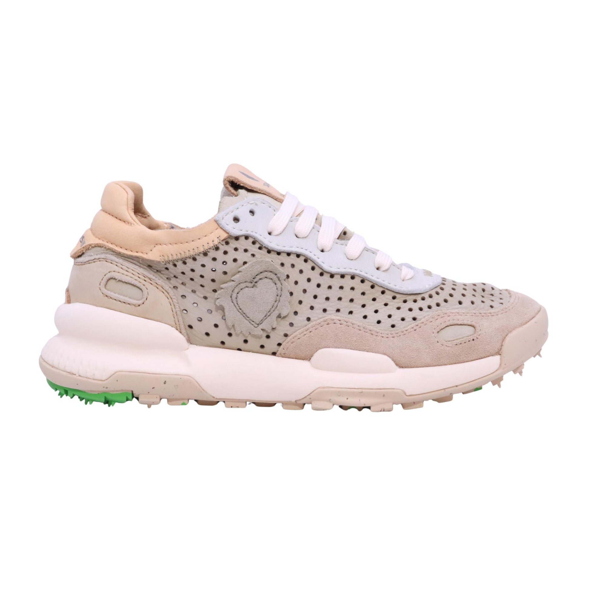 Satorisan Chacrona Laser Premium Urbanite Green sneaker donna in pelle laserata 