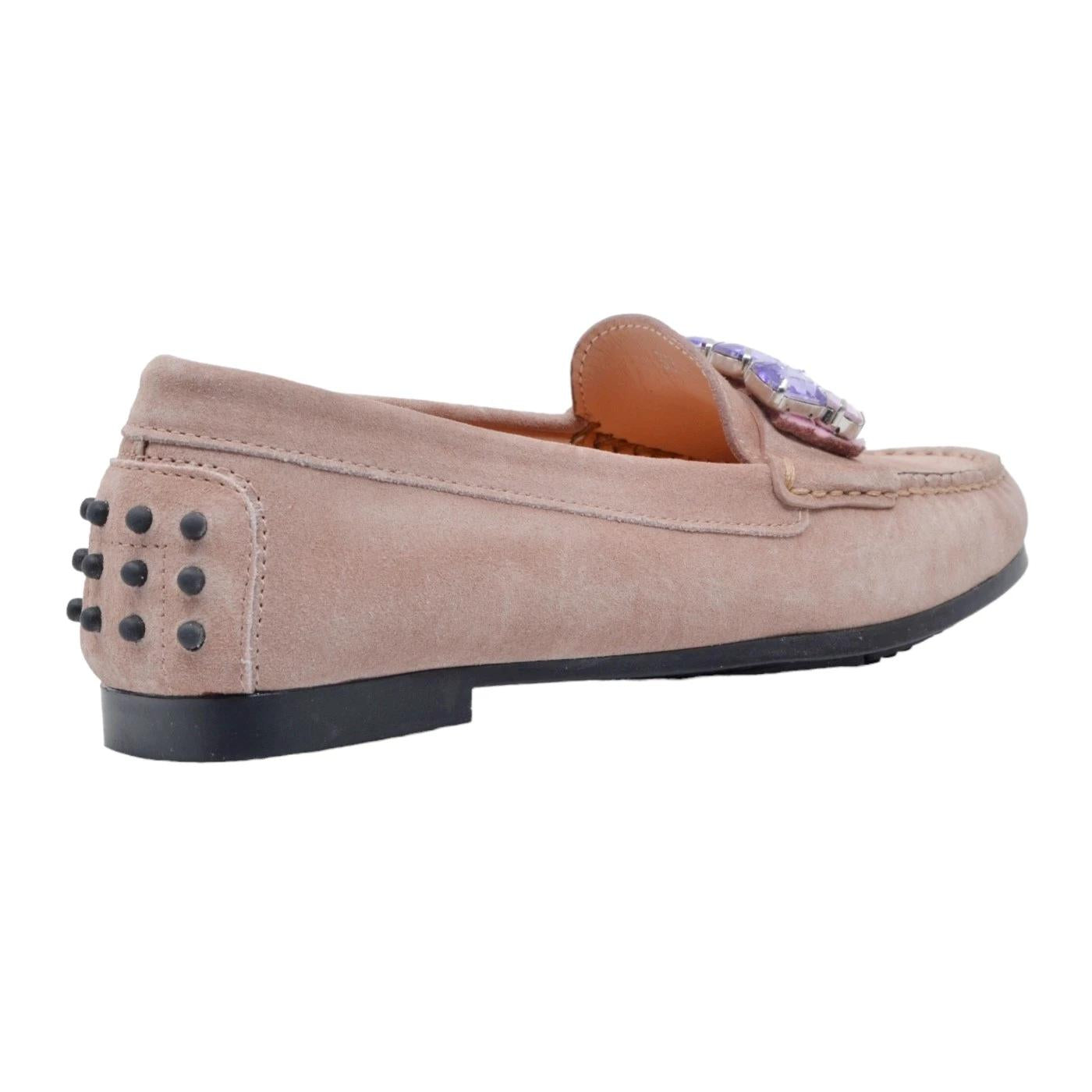 Mocassino donna Triver Flight 512 10 in pelle scamosciata di colore nude 