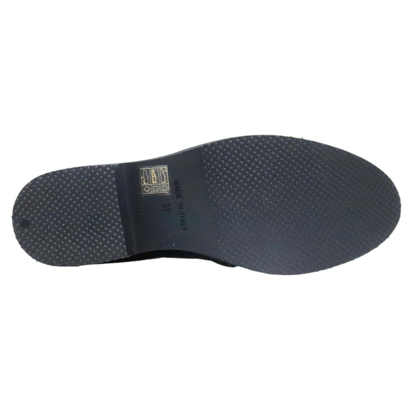 Mocassino donna Le Briella Z905 in pelle nera con mappetto 