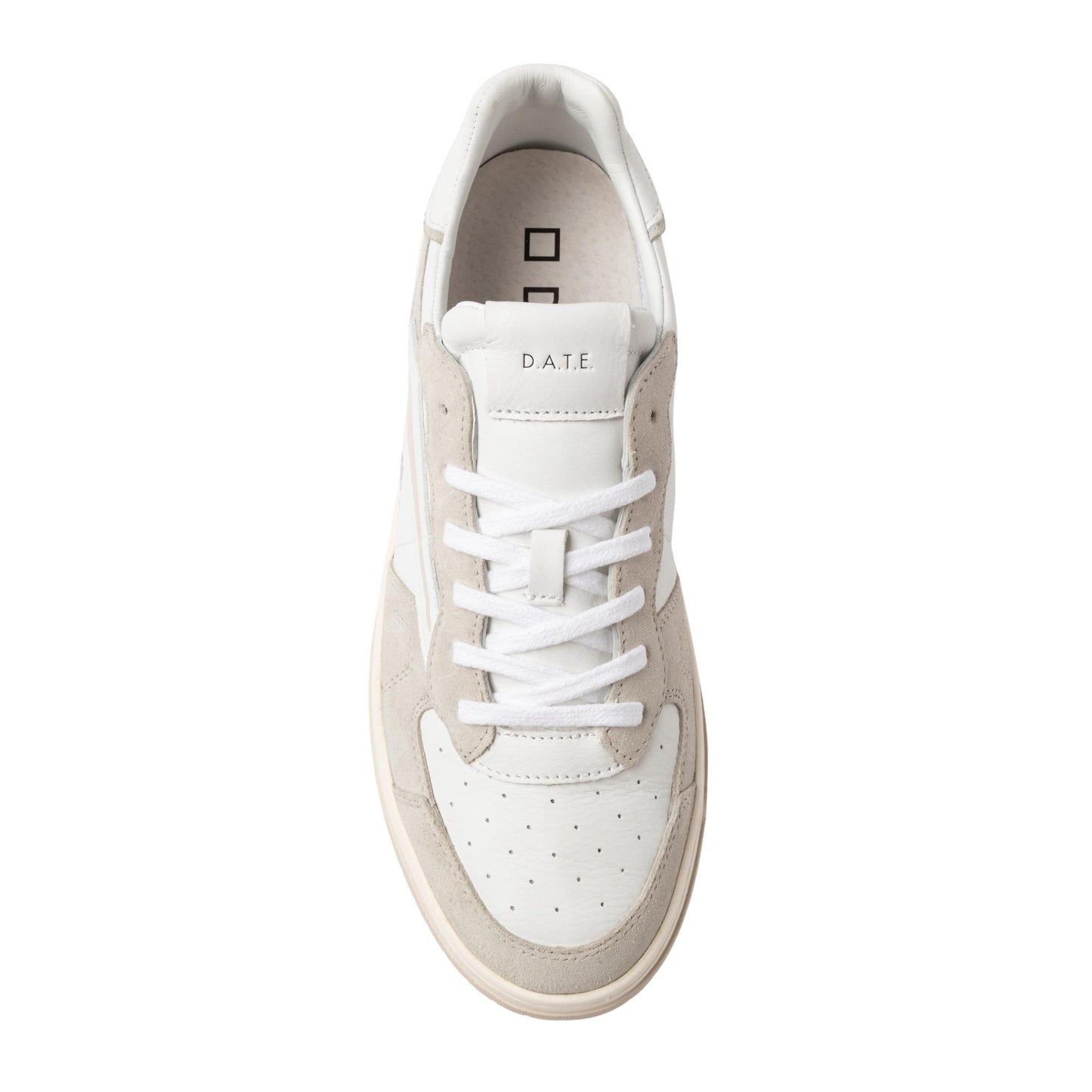 D.A.T.E. Torneo Pure Basic TP-BA-HB sneaker uomo in pelle bianca e beige 