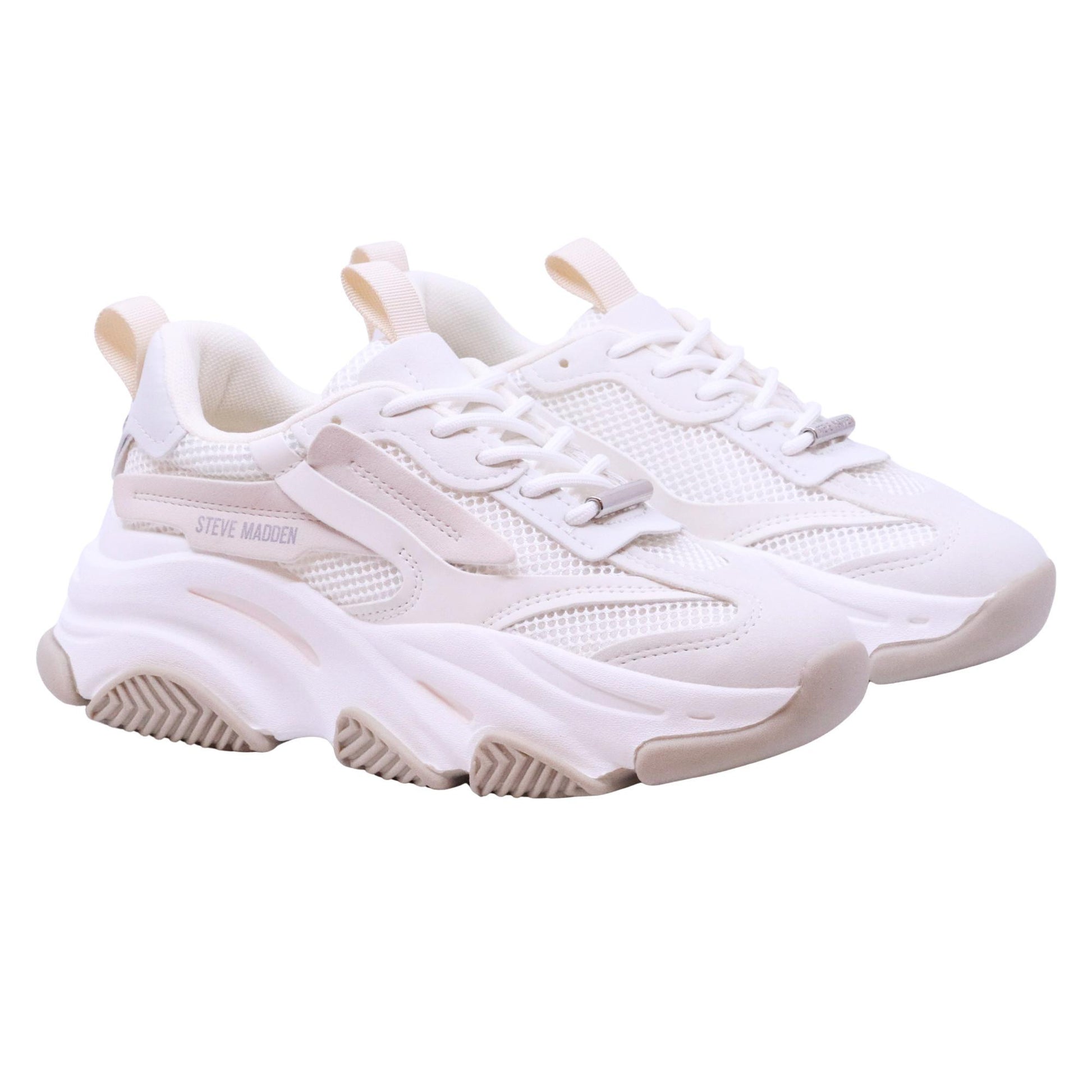 Steve Madden Possession sneaker donna tessuto off-white beige grigio POSSESSION-EOFFWHT/BEGGRY STEVE MADDEN