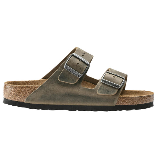 Birkenstock Arizona Olied sandalo doppia fibbia pelle khaki 