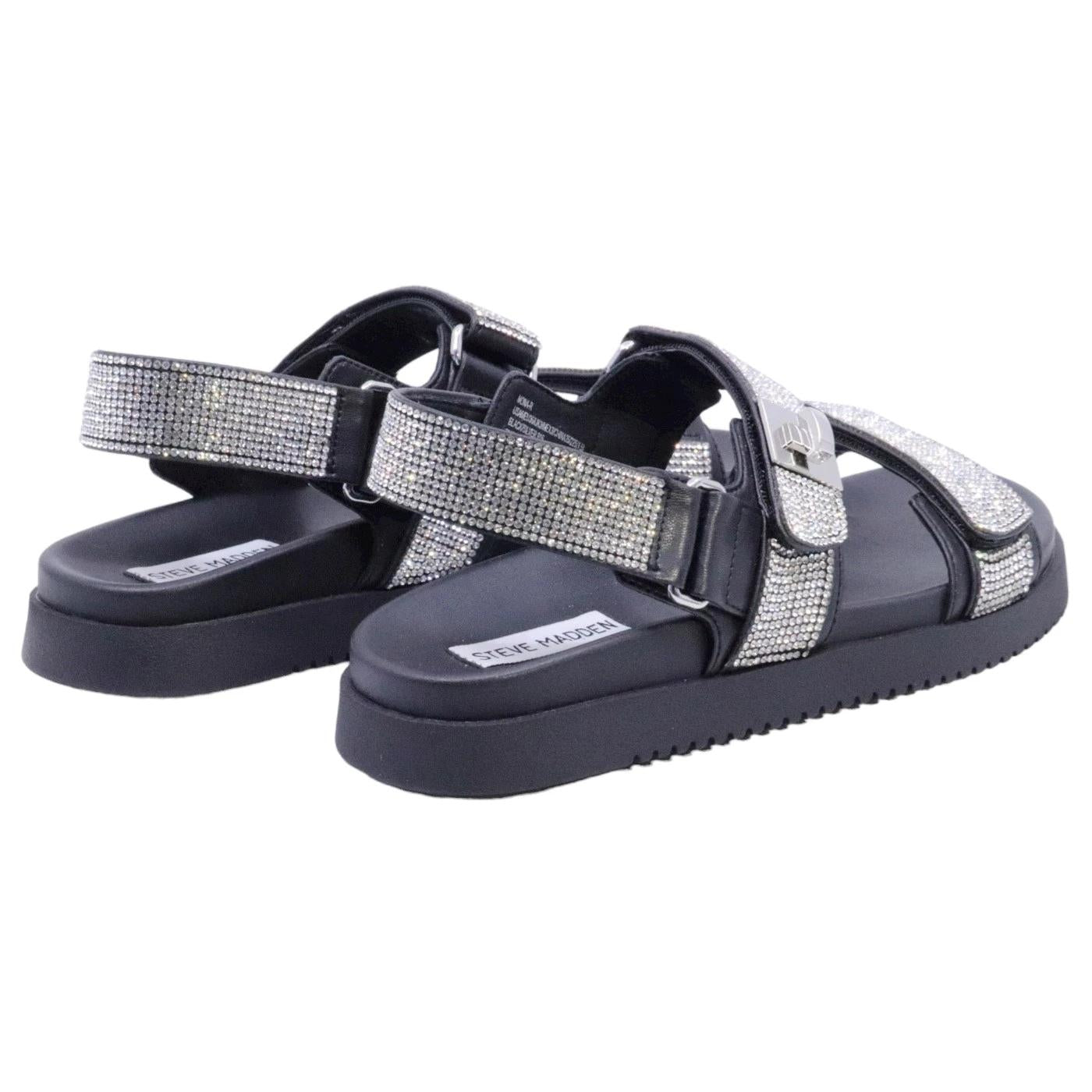 Sandalo Steve Madden Mona in similpelle argento e strass 