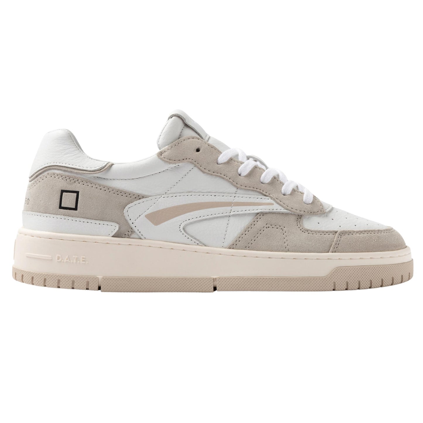 D.A.T.E. Torneo Pure Basic TP-BA-HB sneaker uomo in pelle bianca e beige 