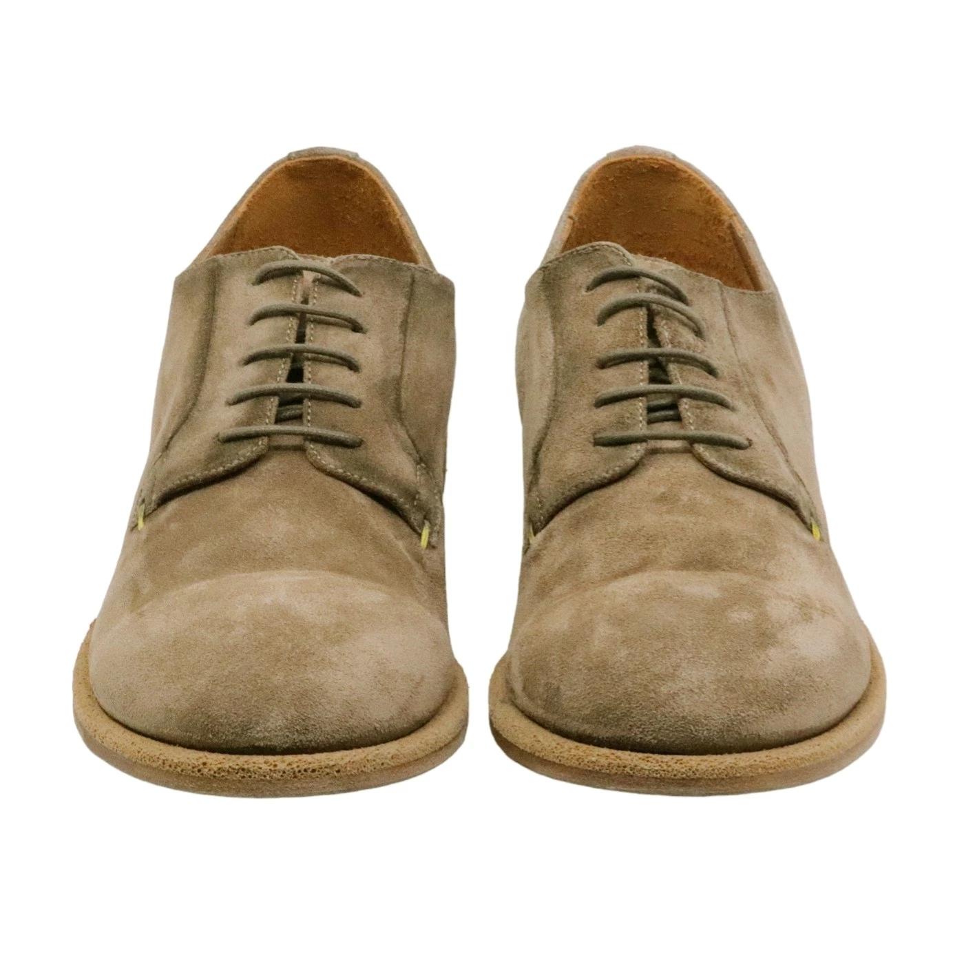 Scarpa Derby uomo Crispiniano 490 in pelle scamosciata taupe 