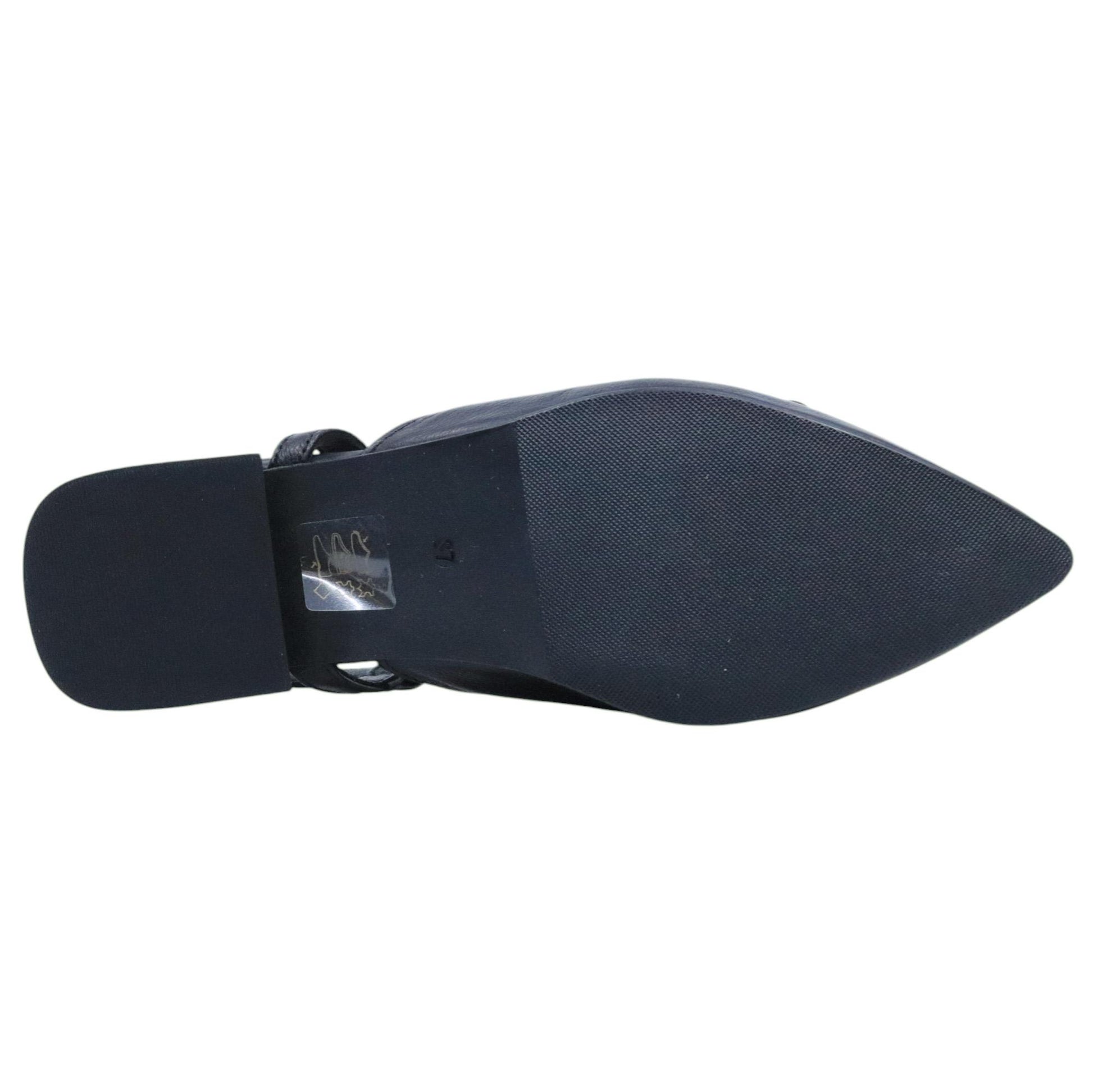 Slingback donna Mjus T98103 in pelle nera 