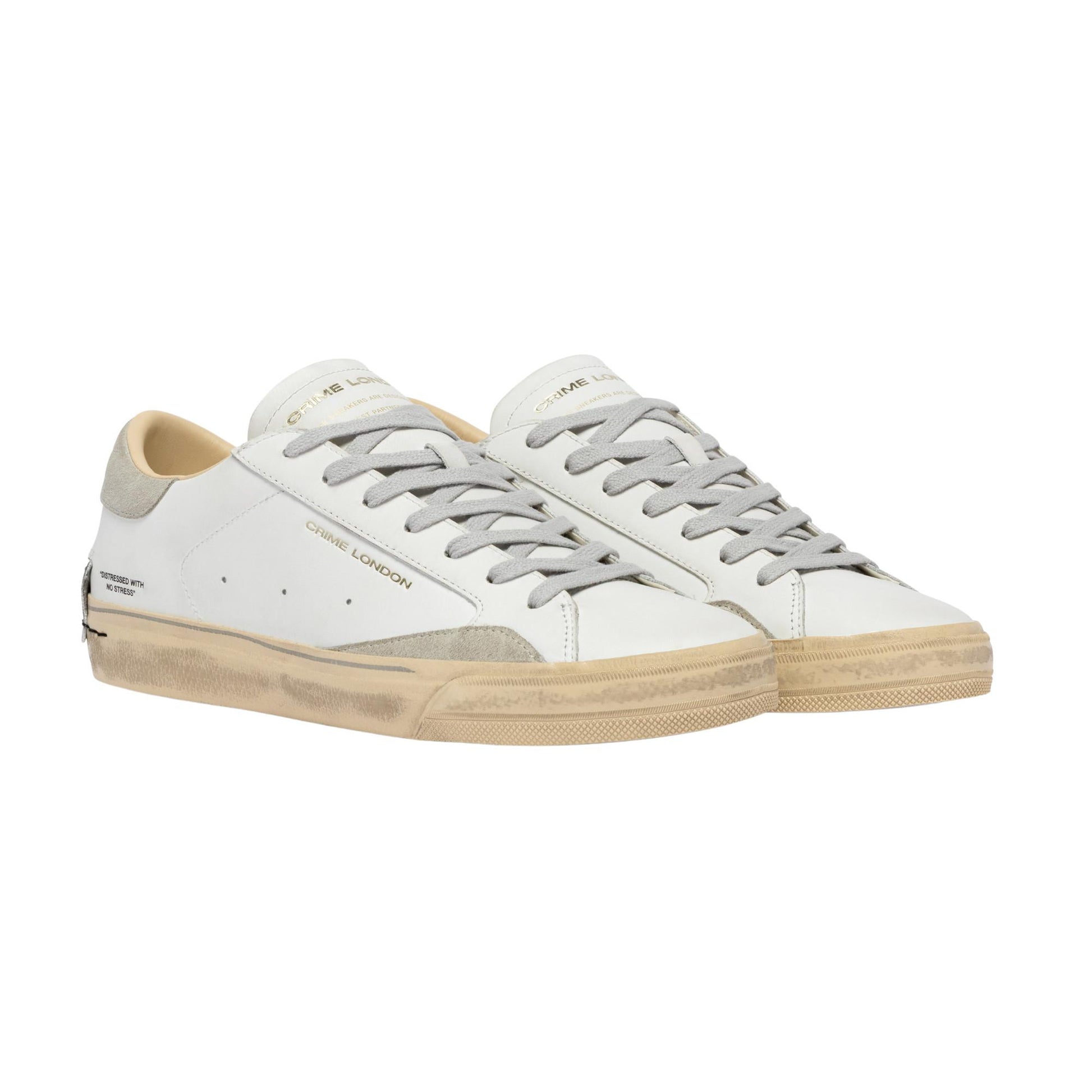 Crime London Distressed 2.0 Light Grey 19053 sneaker uomo 