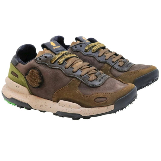 Satorisan Chacrona Premium sneaker uomo in pelle marrone 