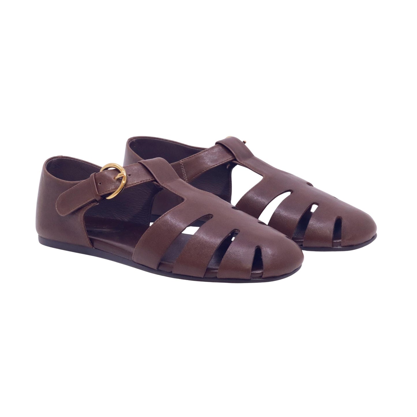 Jeffrey Campbell Theorize sandalo donna in pelle dark brown 