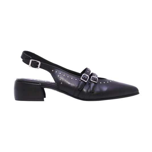 Mjus slingback donna NARISSA L72109 in pelle nera 