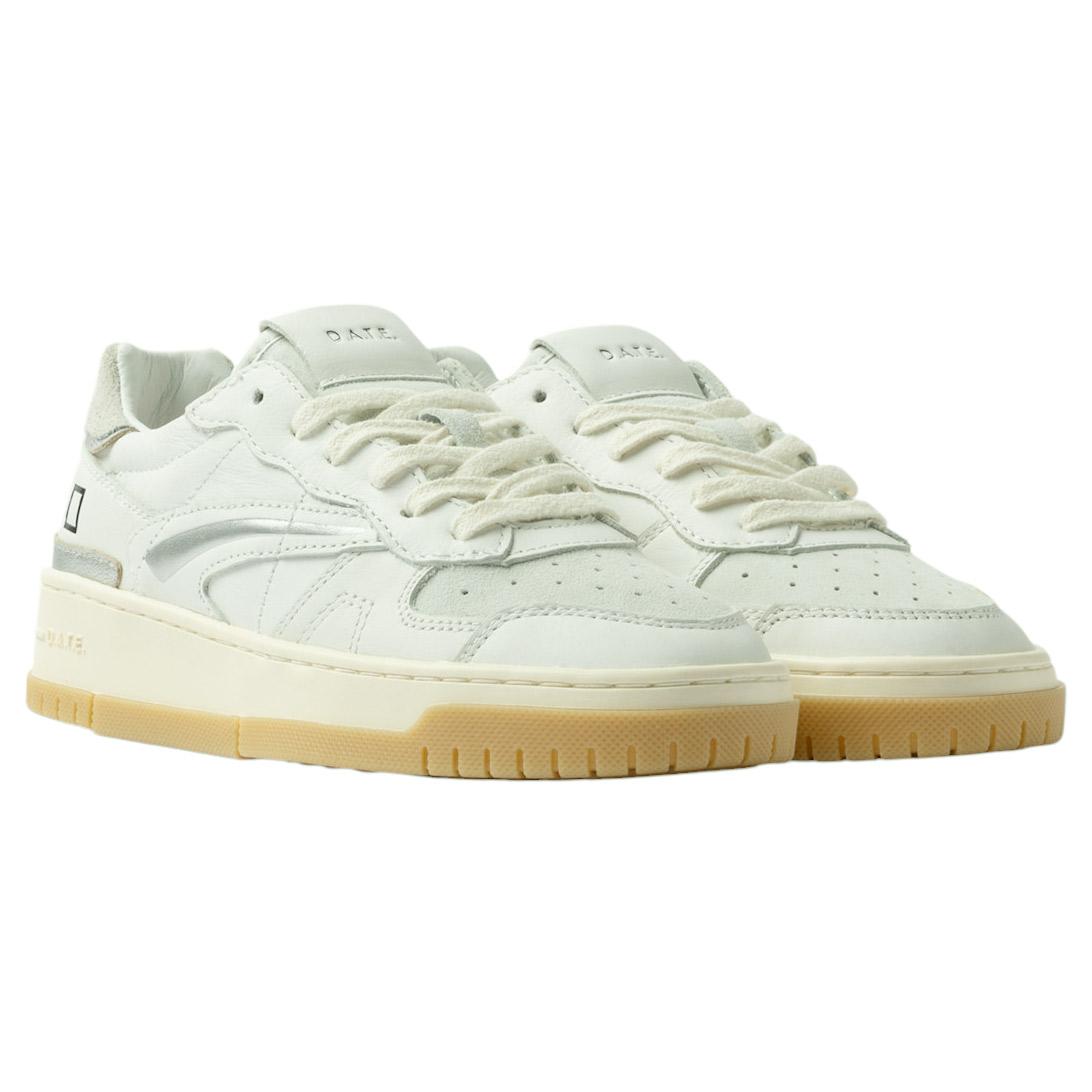 DATE Torneo Pure Calf White TP CA WH sneaker donna in pelle bianca 