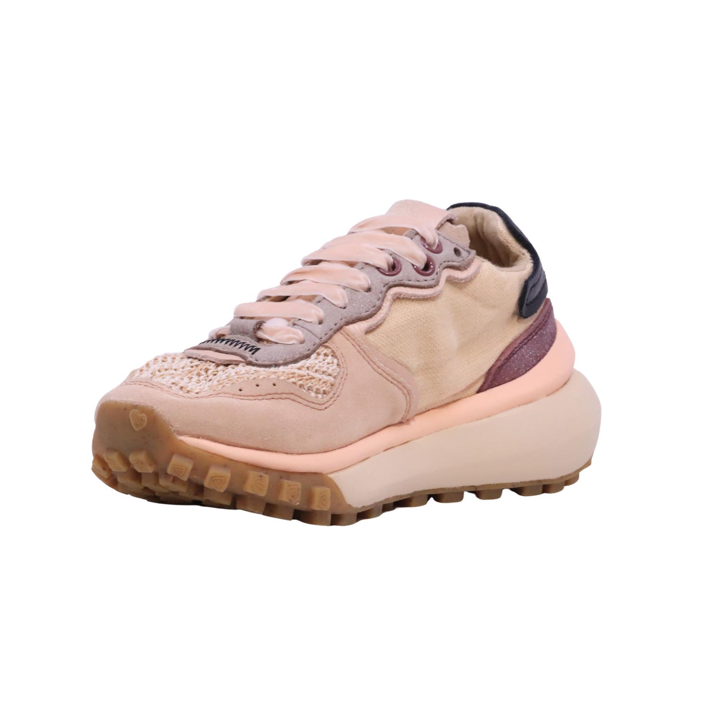 Satorisan Chacrona Metta Linen Safiya sneaker donna in camoscio e tessuto rosa 