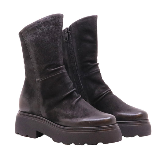 MJUS Ortone L44208 stivaletto donna in pelle nukuk nera 