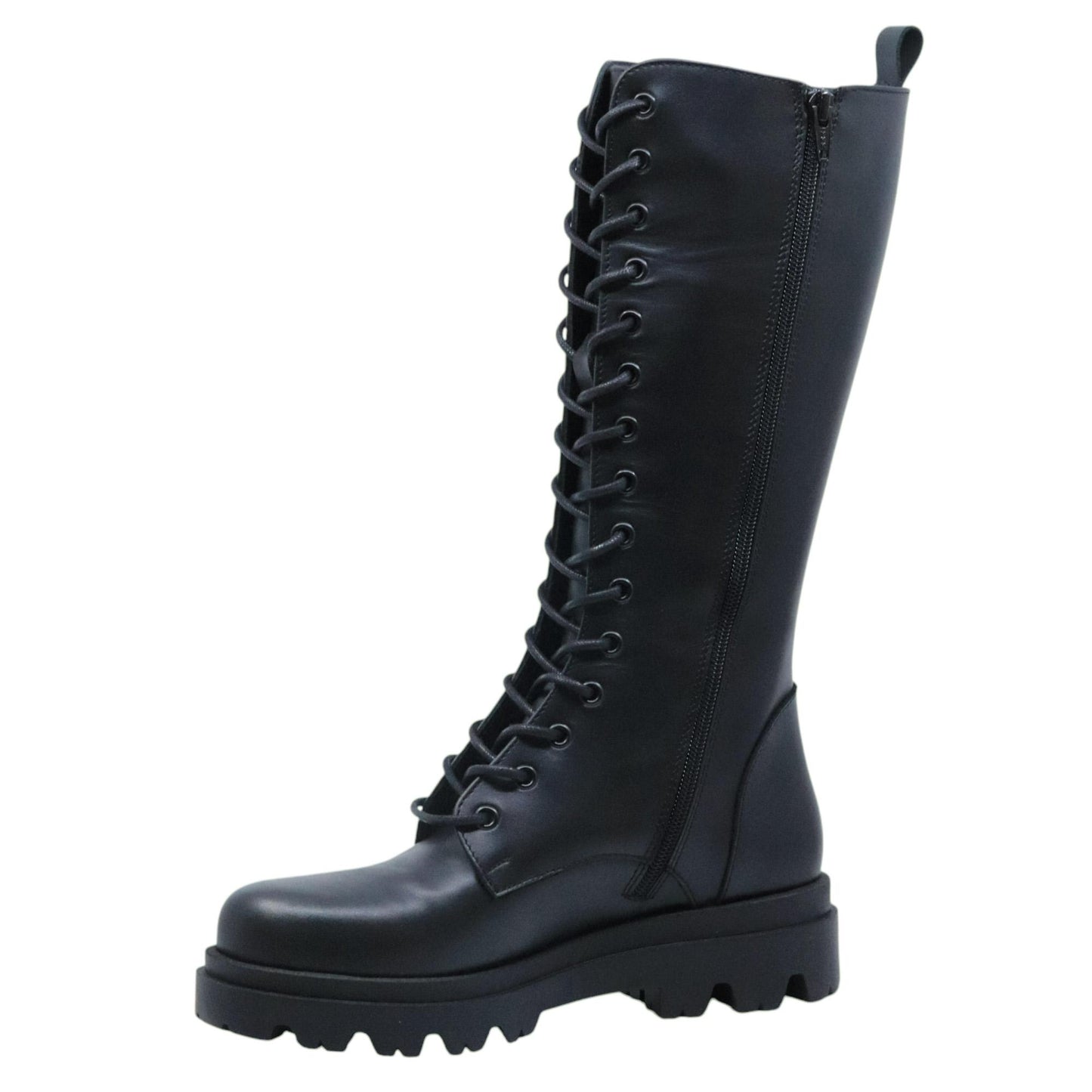 Stivale allacciato donna Ranyé BV34LX in pelle nera 