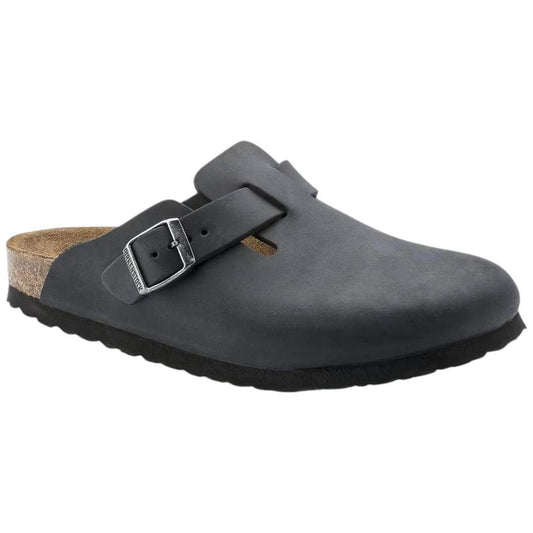 Birkenstock Boston in pelle oiled nero 