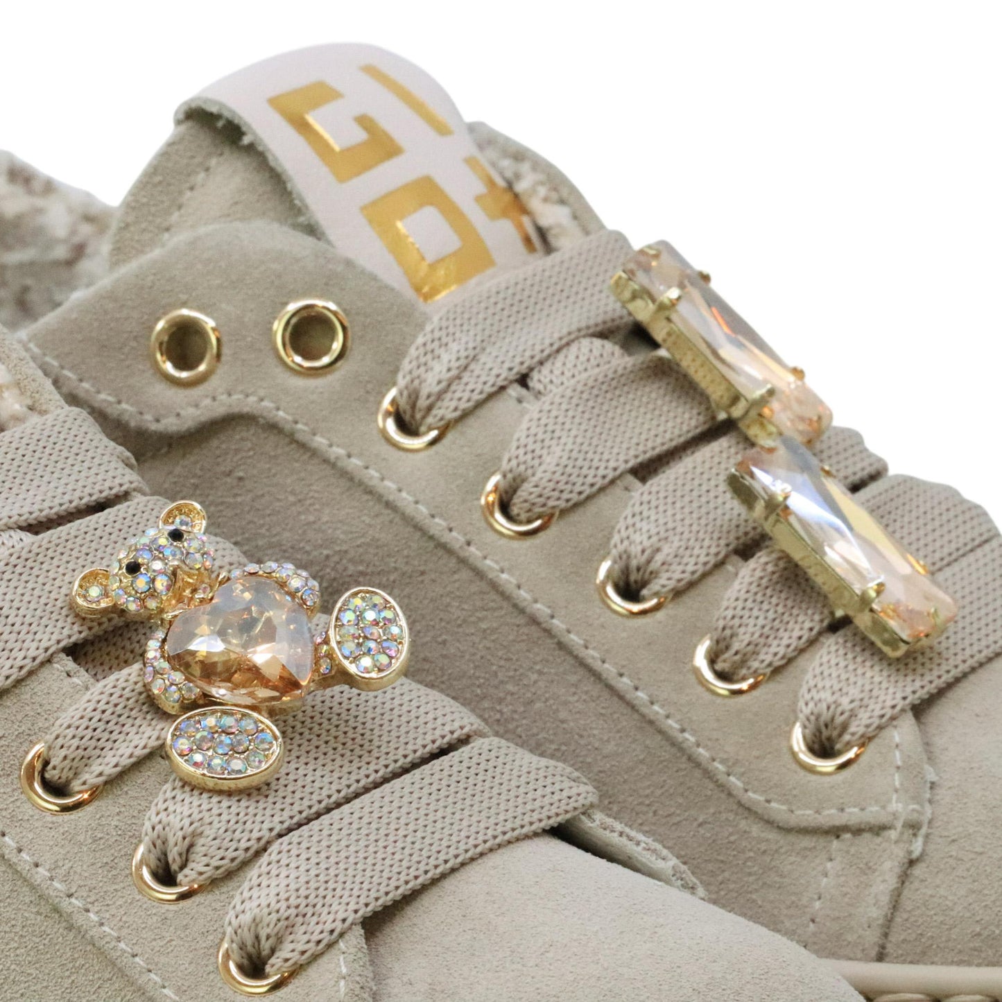 GIO+ PIA428A Combi sneaker donna in camoscio crema 