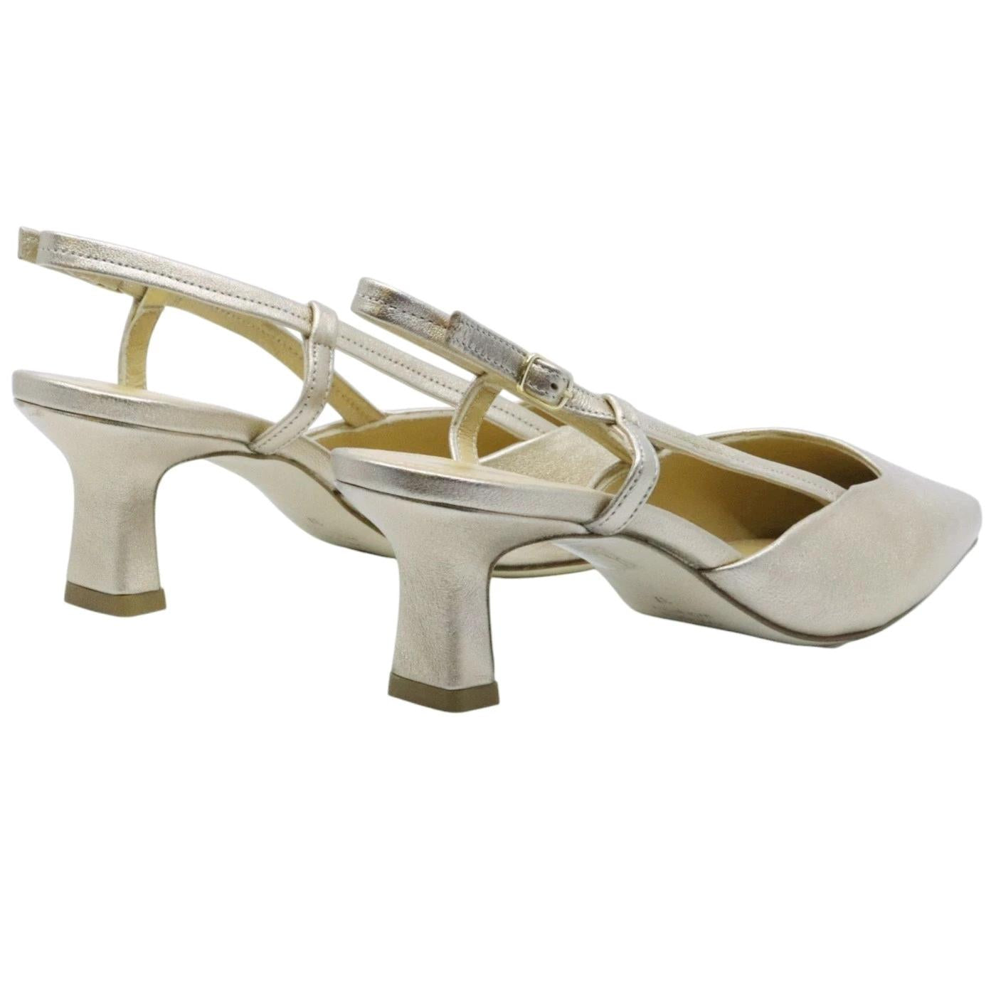 Slingback donna The Seller EN809 in pelle champagne 
