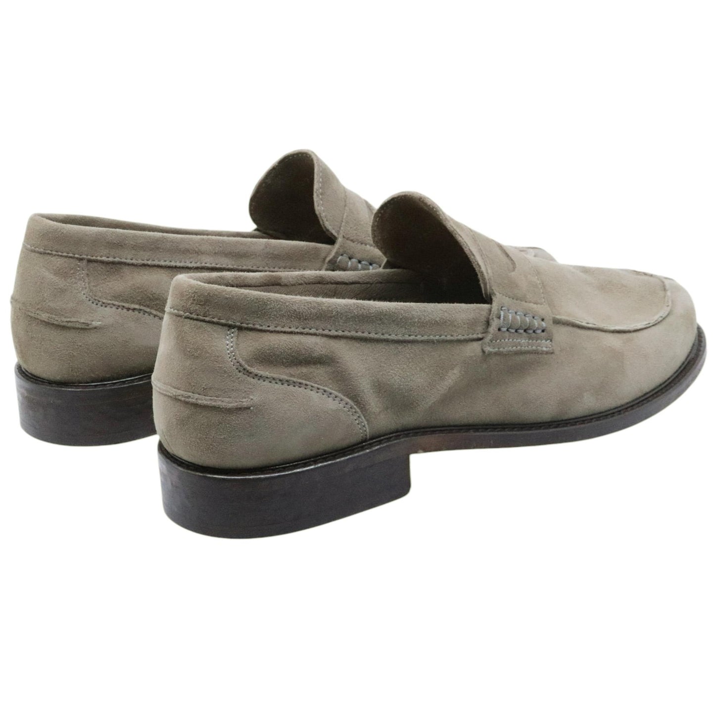 Antica Cuoieria 22489 mocassino uomo in camoscio grigio elegante Made in Italy 