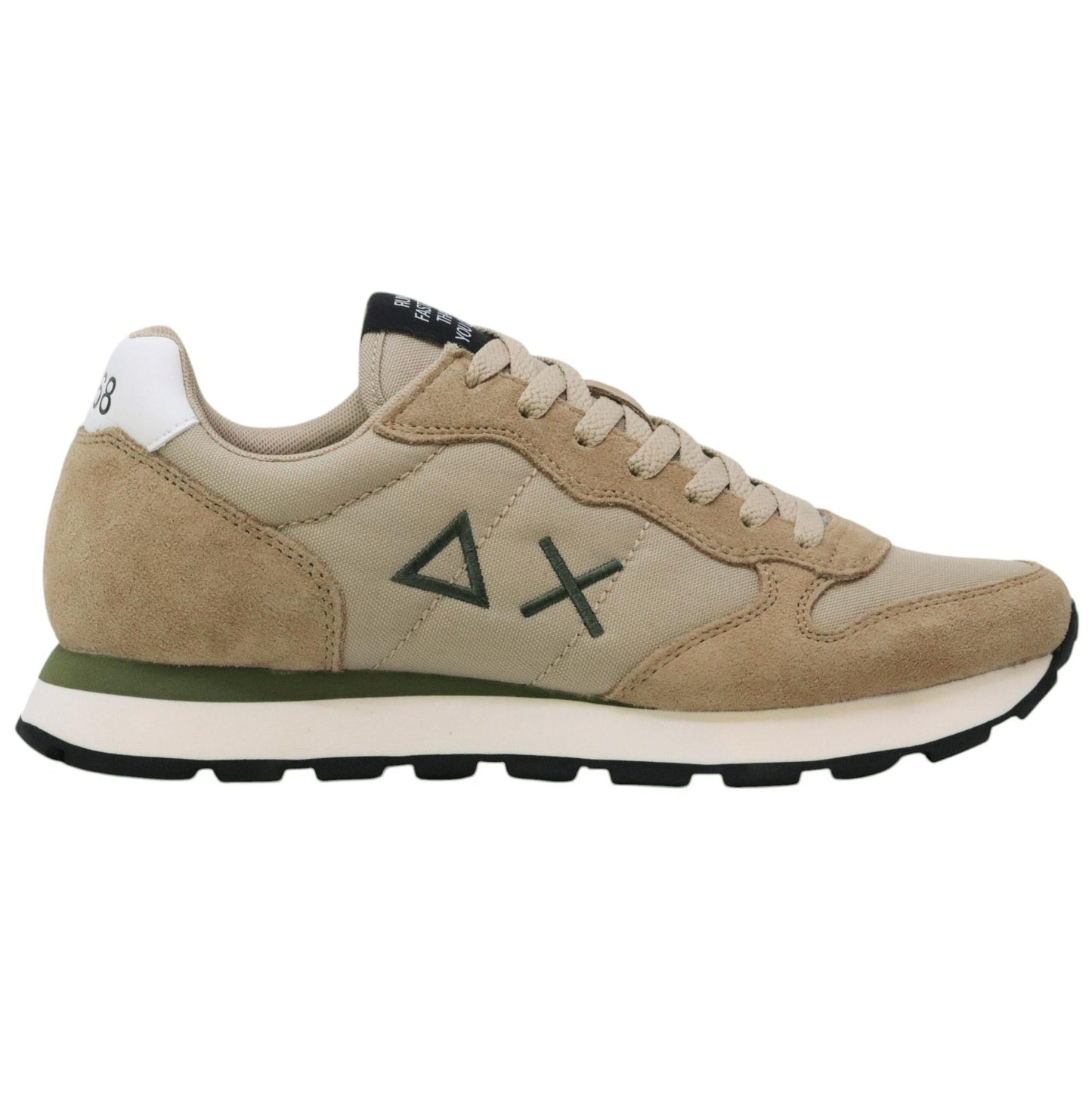 SUN68 Tom Solid Z45101 sneaker uomo in nylon e suede beige 