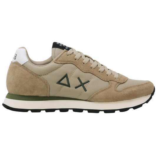 SUN68 Tom Solid Z45101 sneaker uomo in nylon e suede beige 