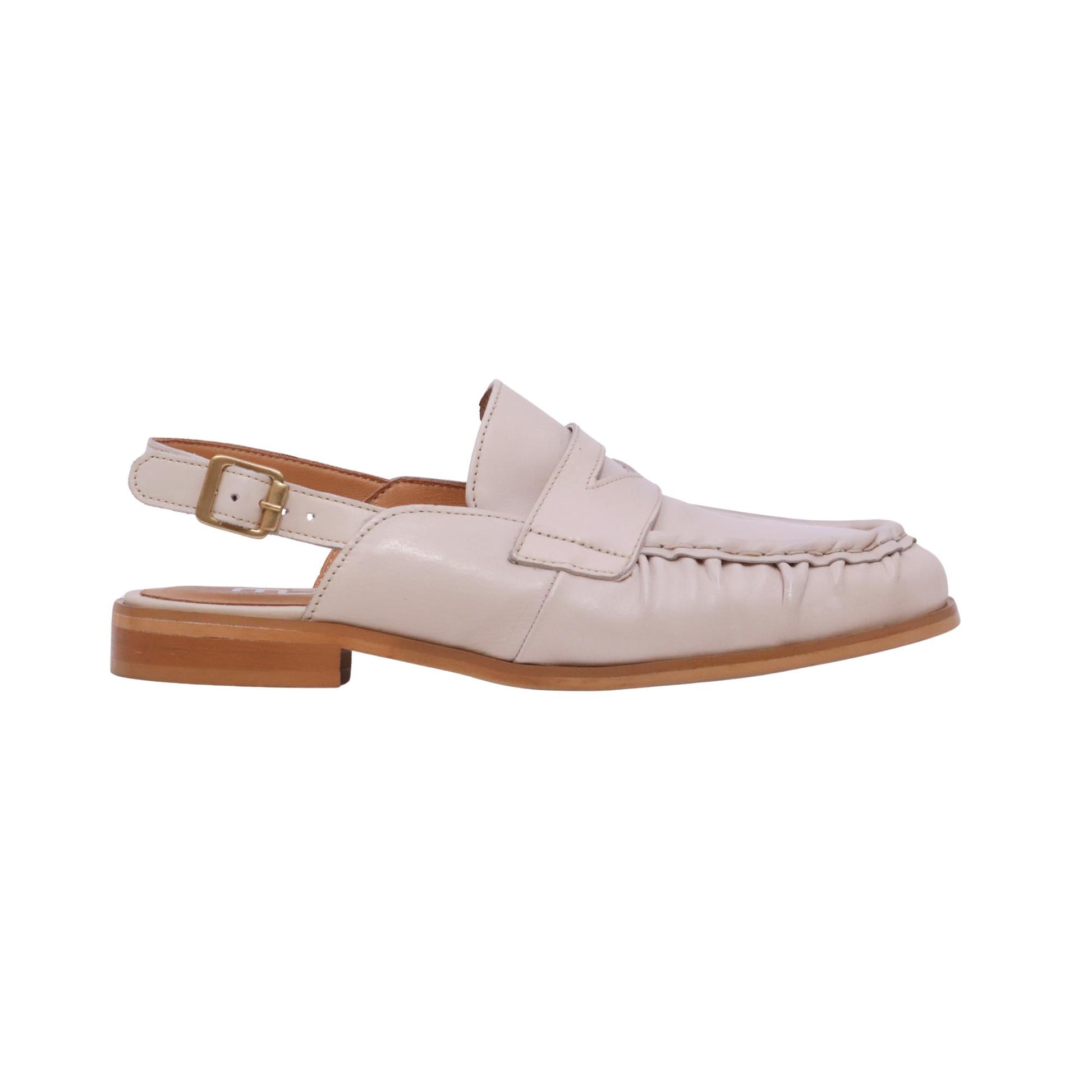 Mjus N13106 Cleo mocassino a slingback donna in pelle beige 