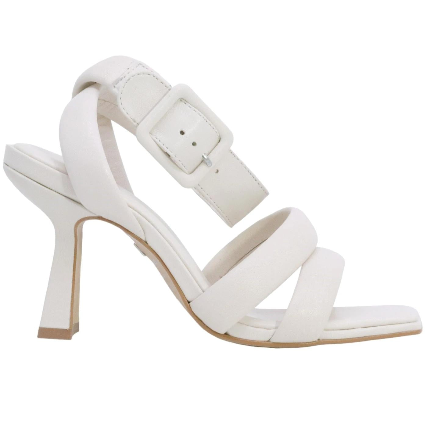 Sandalo donna Carrano 513002 in pelle di colore latte 