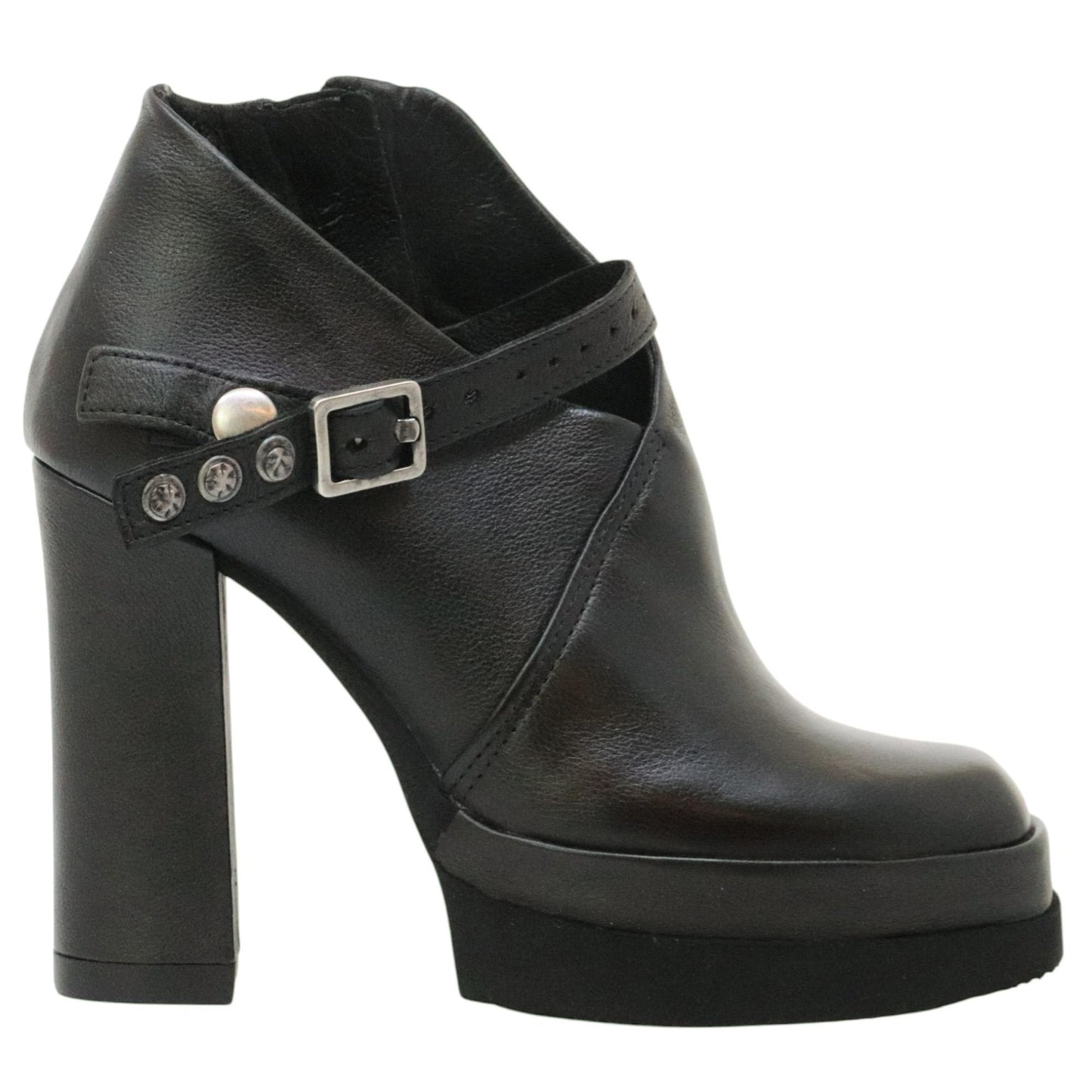 AS98 A53125 scarpa donna in pelle nera 